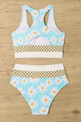 Daisy-Print-Bandage-Sports-High-Waist-Two-Piece-Swimsuit_2