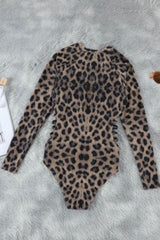 Hollow Out Long Sleeves Hig Leg Zipper Surfing Monokini