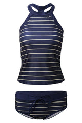 Black-Stripe-High-Neck-Sport-Bathing-Suit