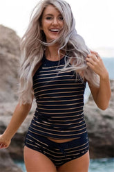 Black-Stripe-High-Neck-Sport-Bathing-Suit