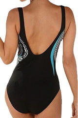 Blue-Women-Push-Up-Plus-Size-One-Piece-Swimwear