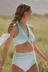 Cute-Lattice-Teenage-Bikini-Two-Pieces-Bathing-Suits-Blue-Green