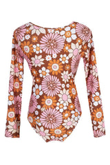 Floral-Print-Zip-Front-Long-Sleeve-One-Piece-Surf-Swimsuit