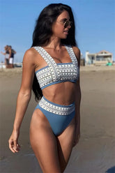 Wave-Pattern-Print-Stitching-Collection-Two-Piece-Sets