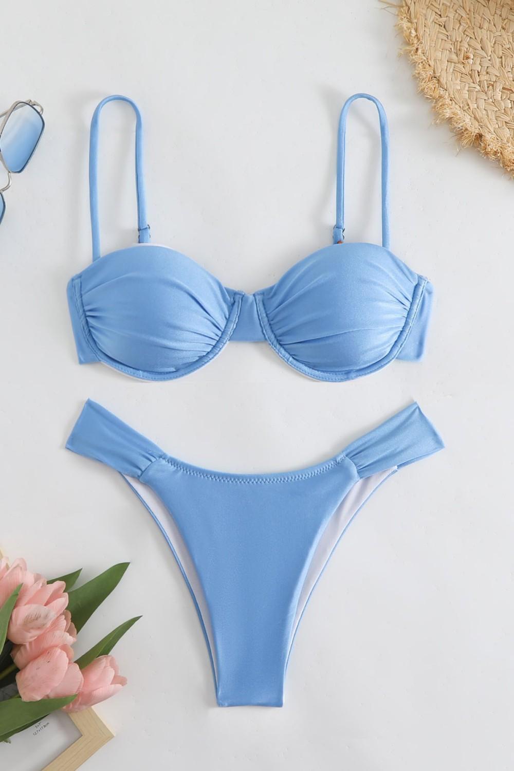Conjuntos de bikini de dos piezas con tirantes y sin espalda