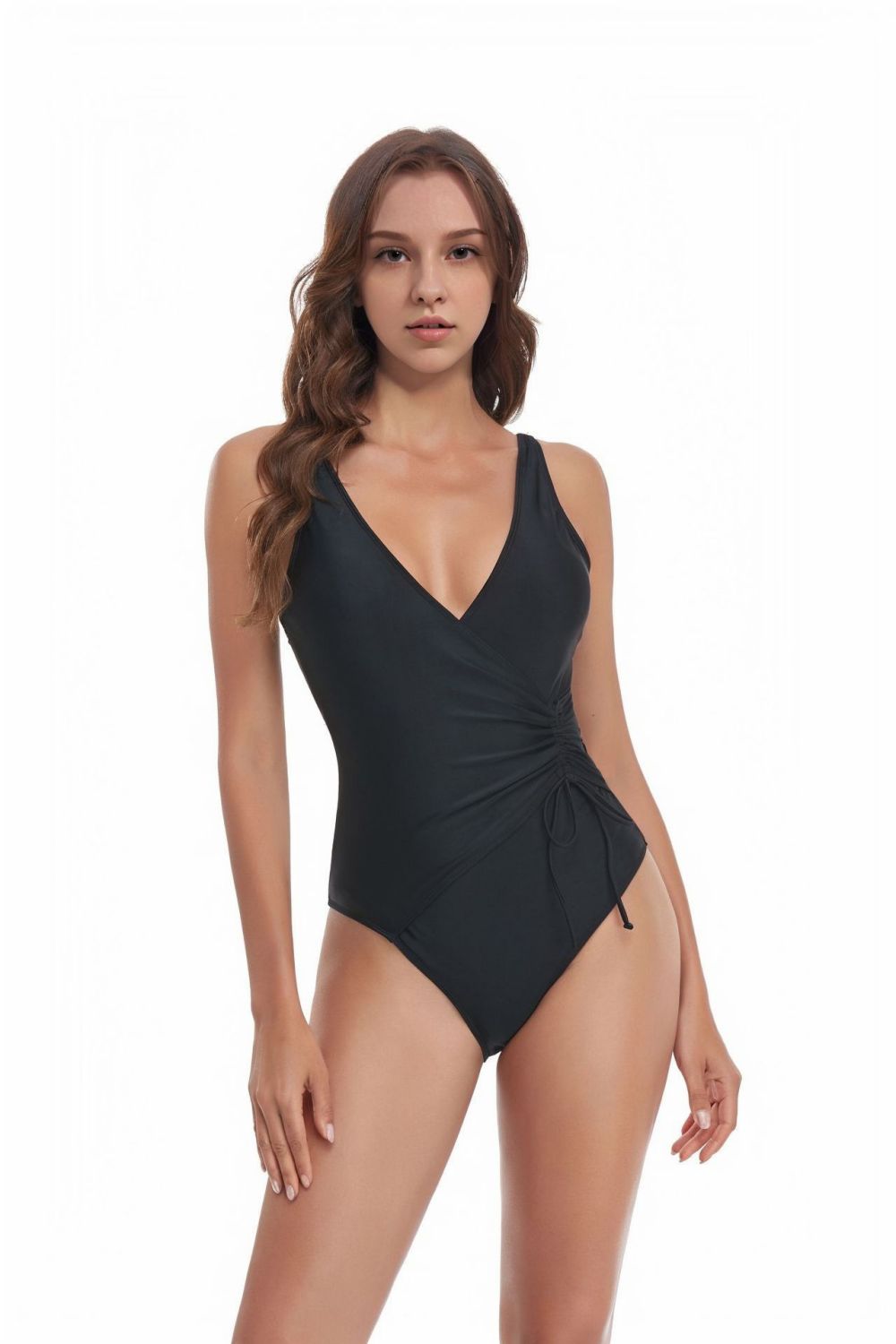 One Piece Tummy Control Slimming V Neck Swimsuits