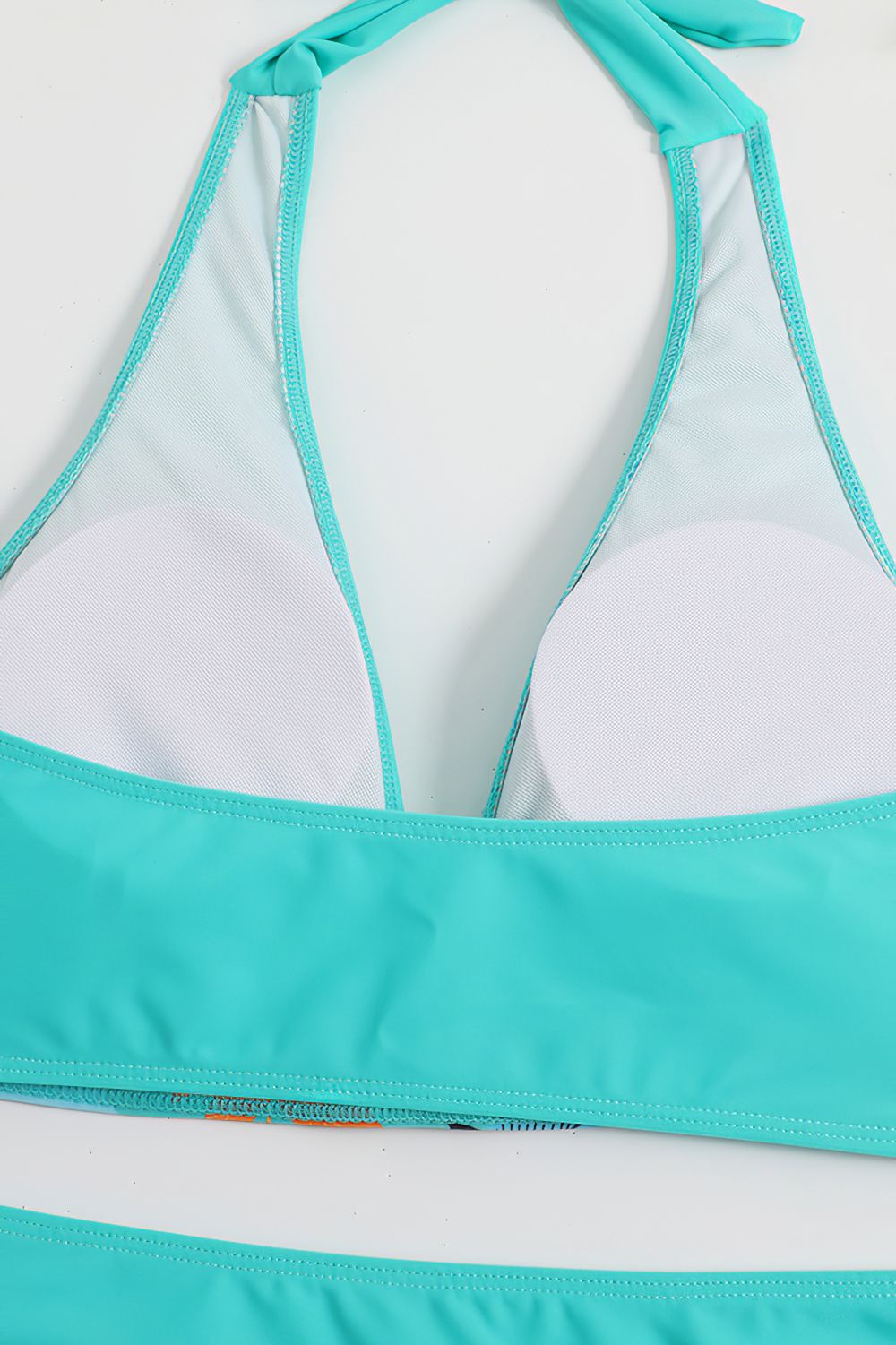 Blue-Push-Up-Bikini-Top-Boy-Short-Women-Two-Piece-Swimsuit