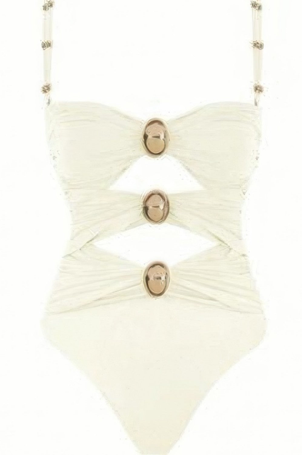 Color Block Cutout Monokini Swimsuit With Metal Hardware Detail