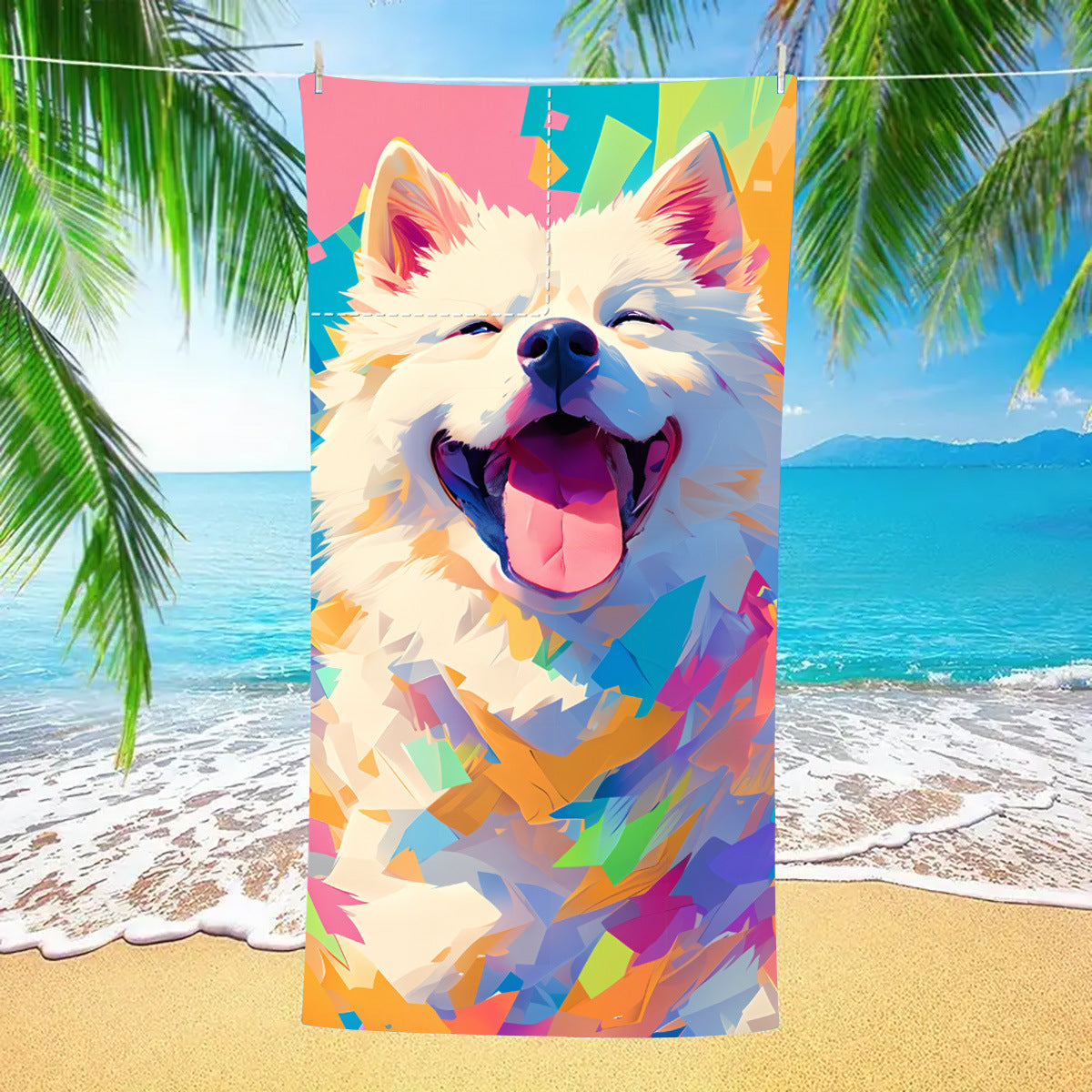 Foldable 2-in-1 Beach Towel With Storage Bag
