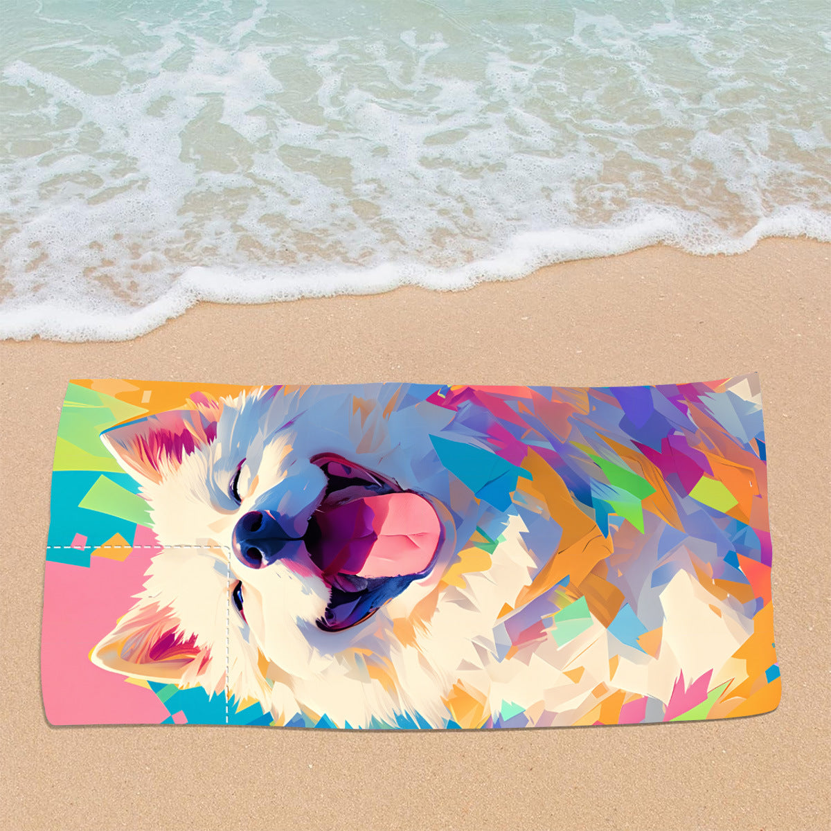 Foldable 2-in-1 Beach Towel With Storage Bag