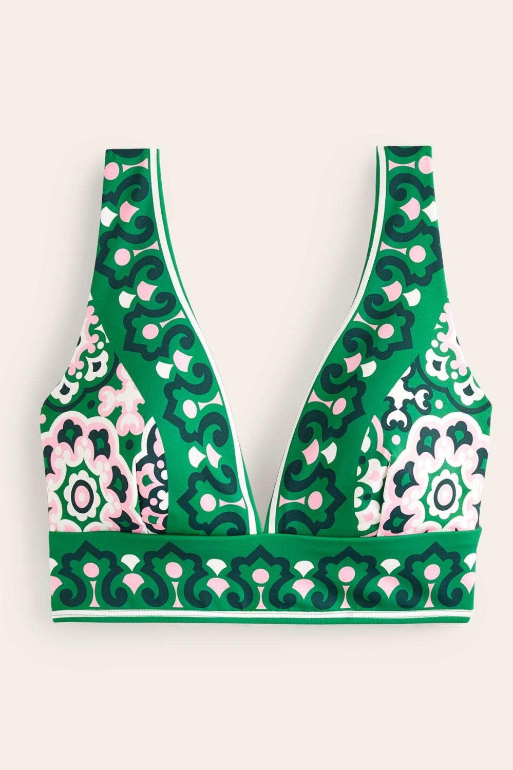 Green Vintage High Waist Bikini Set Retro Tummy Control Swimwear