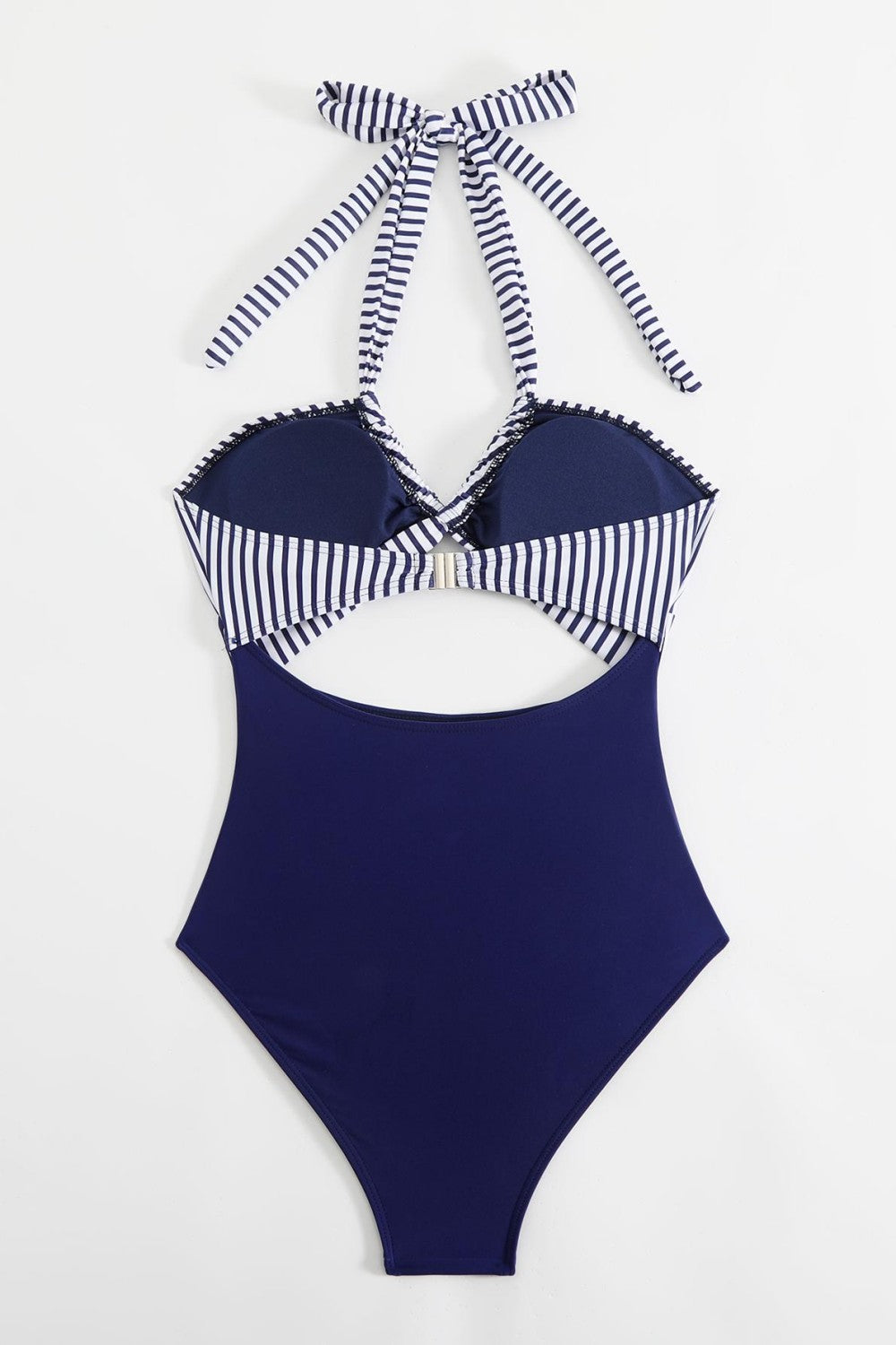 Halter Neck Cutout One Piece Swimsuit Ruched Monokini