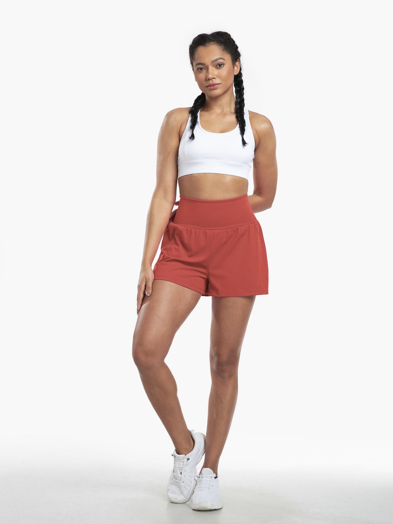 High-Waist Quick-Dry Invisible Pocket Yoga Beach Shorts