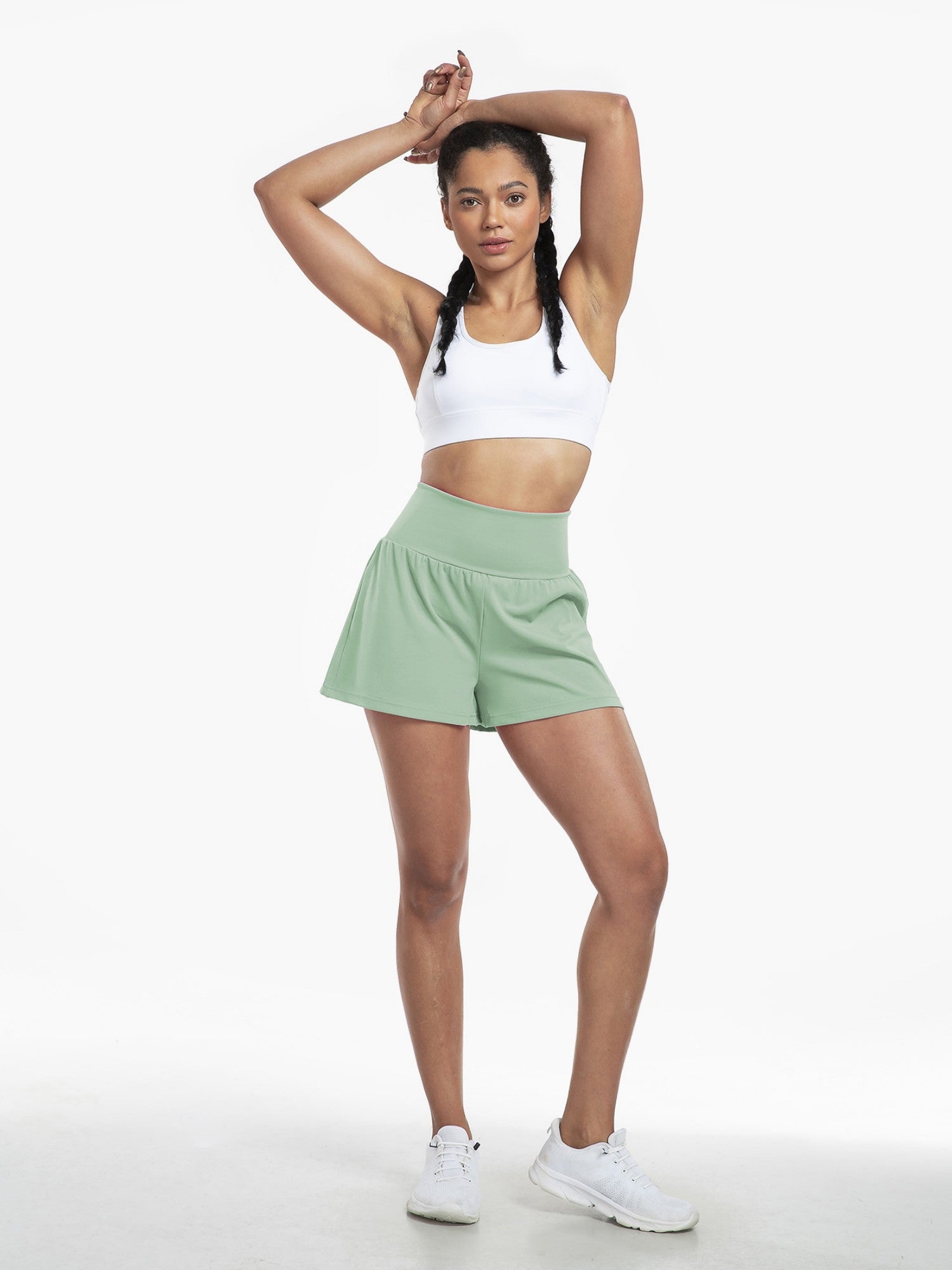 High-Waist Quick-Dry Invisible Pocket Yoga Beach Shorts