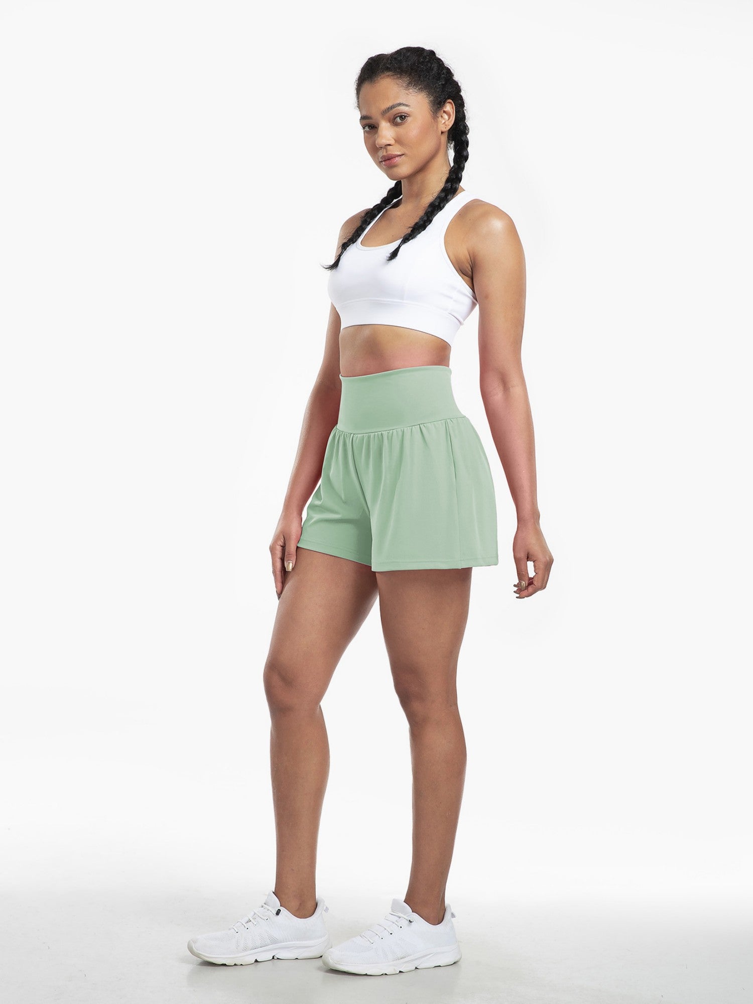 High-Waist Quick-Dry Invisible Pocket Yoga Beach Shorts