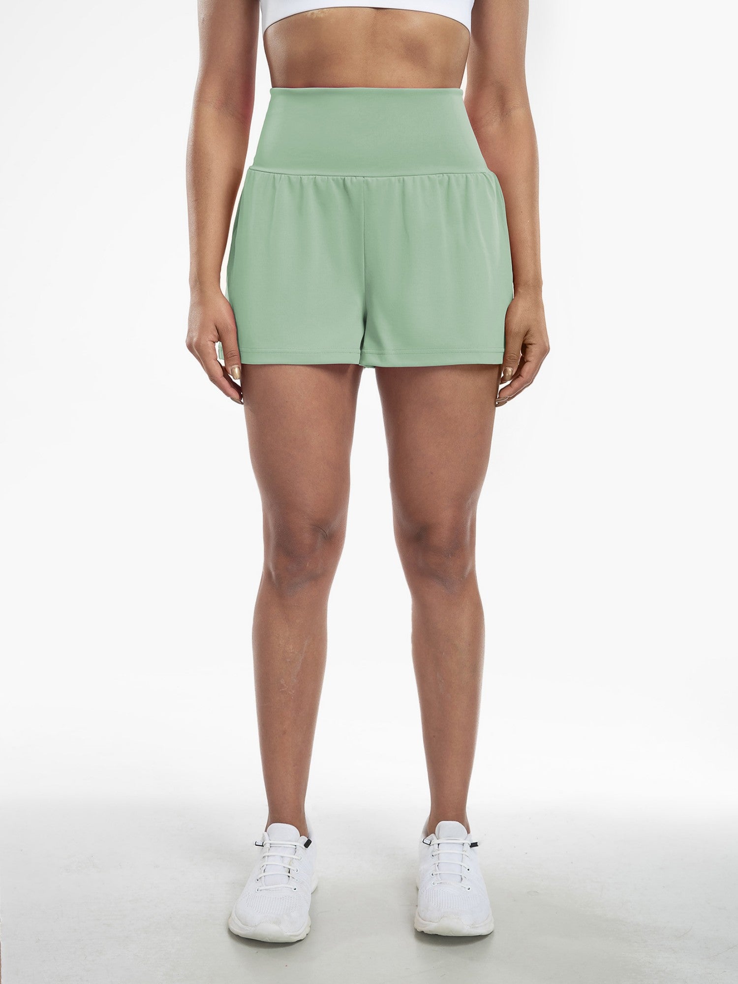 High-Waist Quick-Dry Invisible Pocket Yoga Beach Shorts