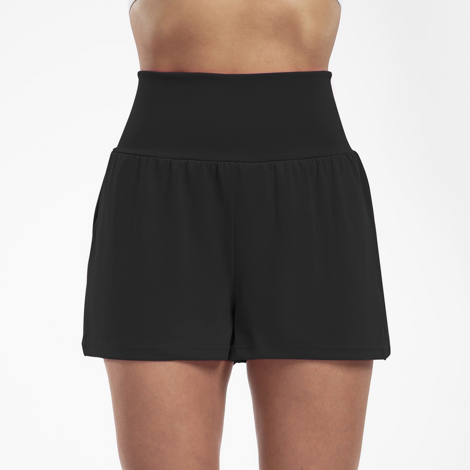 High-Waist Quick-Dry Invisible Pocket Yoga Beach Shorts