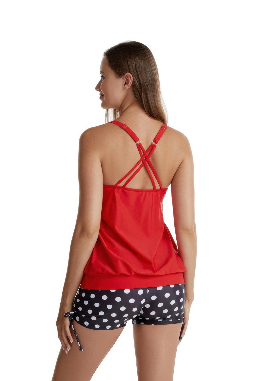 Shorts Bottom High Waist Two Pieces Tankini  Swimsuit