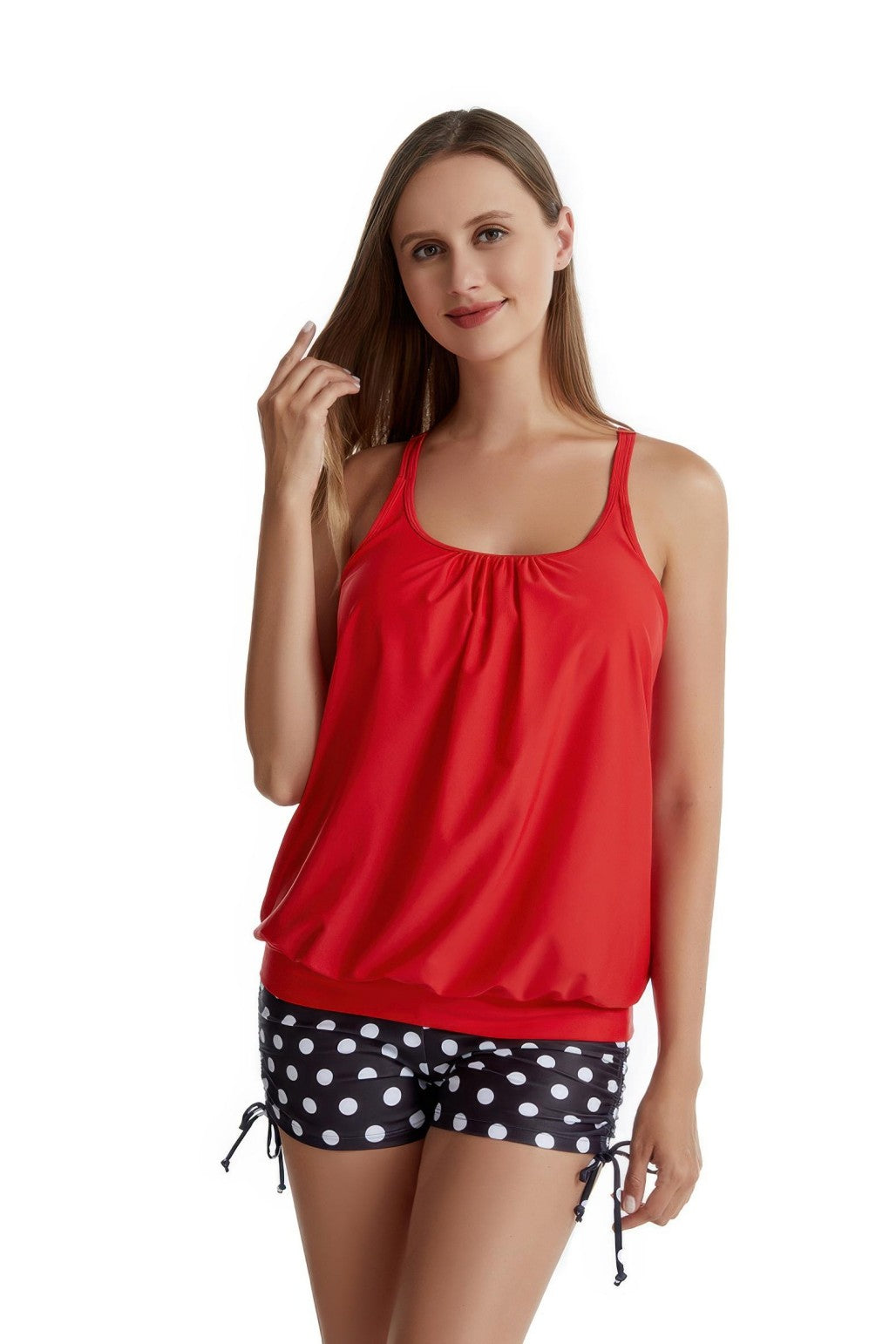 Shorts Bottom High Waist Two Pieces Tankini  Swimsuit
