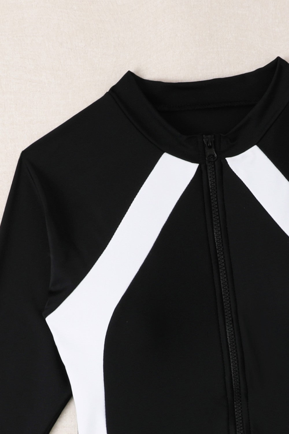 Stripe-Zipper-Long-Sleeve-UV-Protection-One-Piece-Swimsuit_4