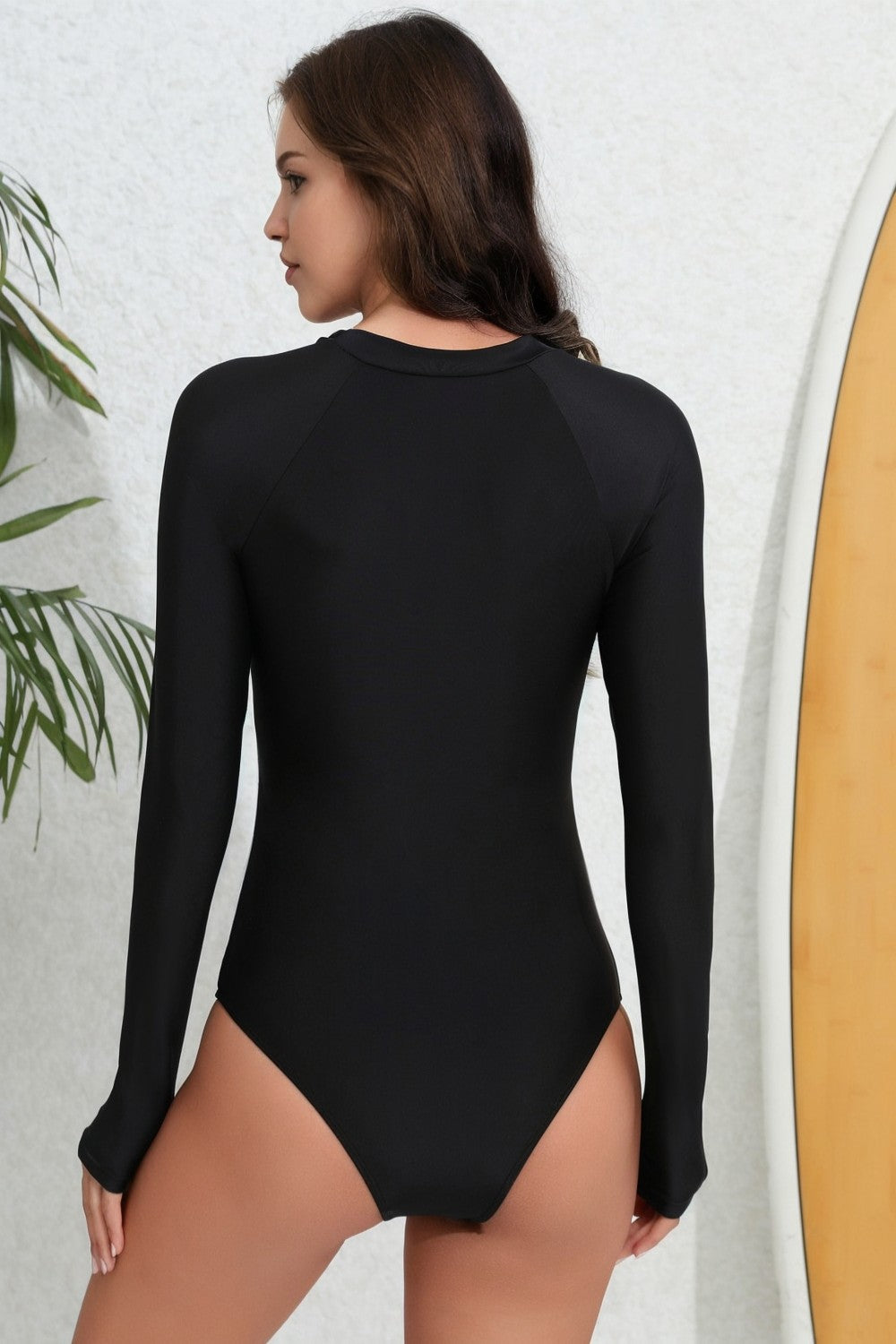 Stripe-Zipper-Long-Sleeve-UV-Protection-One-Piece-Swimsuit_4