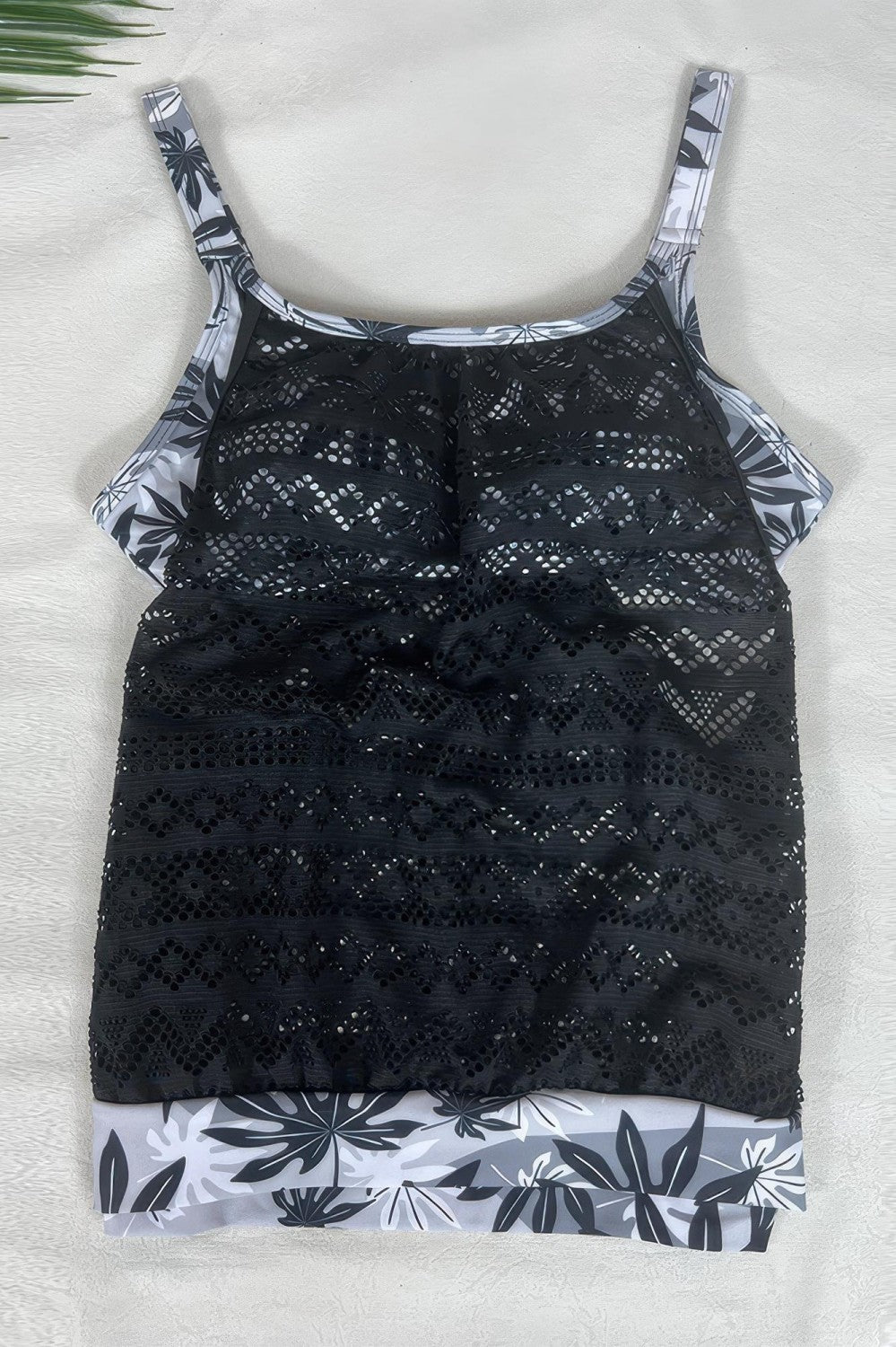 Tummy Control Blouson Short High Waisted Two Piece Tankini