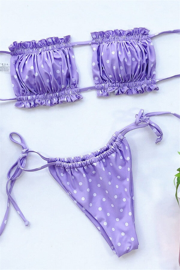 Conjuntos de bikini con volantes y recortes Imagen secundaria del producto