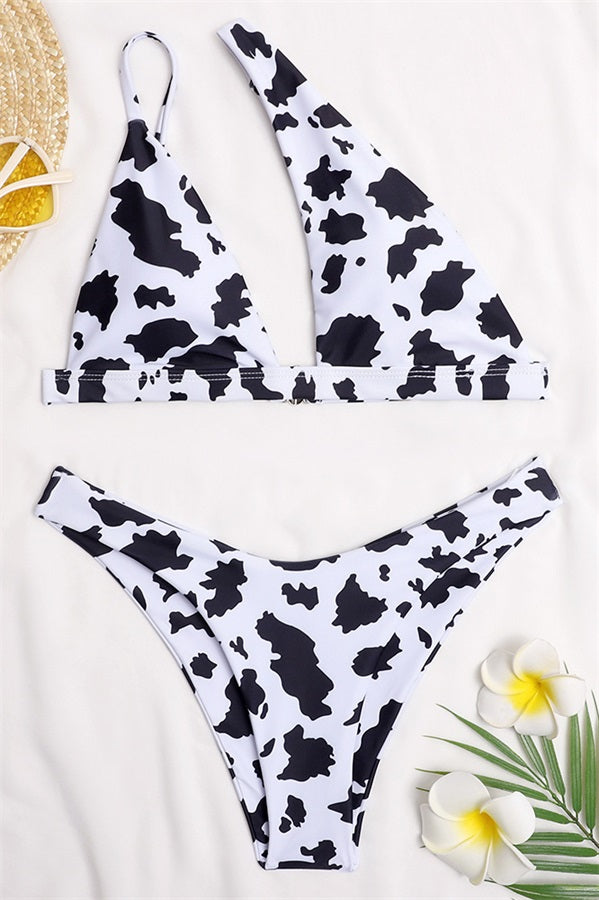Cow-Print-Bikini-Asymmetrical-Cut-Out-Swimsuit-Two-Piece-Set