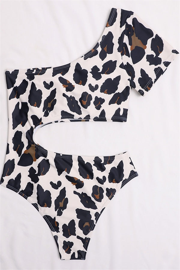 Cow-Print-One-Shoulder-One-Piece-Cut-Out-Swimsuit