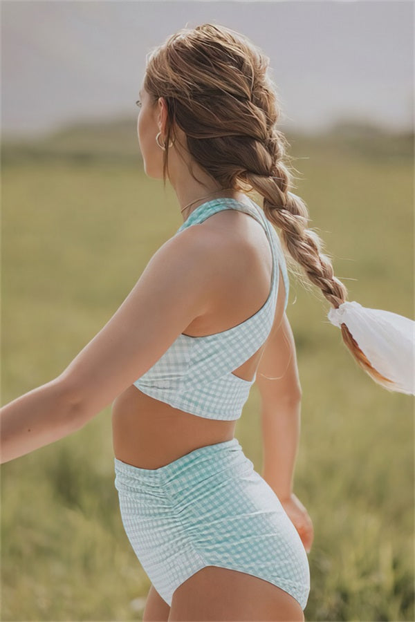 Cute-Lattice-Teenage-Bikini-Two-Pieces-Bathing-Suits-Blue-Green