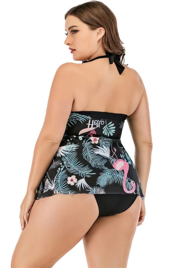 Plus Size Dresses Halter Two Pieces Swimsuit – BelaWave Plus Size Dresses Halter Two Pieces Swimsuit – BelaWave