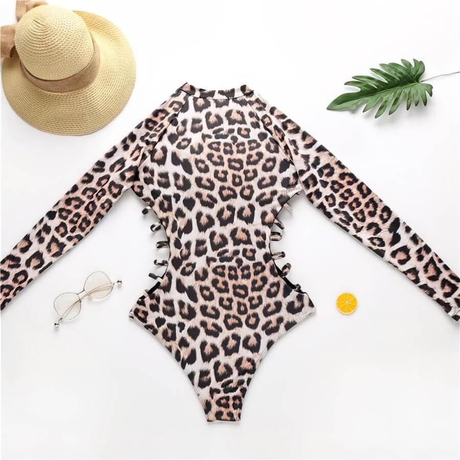 Sexy-Hollow-Out-Long-Sleeves-Zipper-Surfing-Monokini-Leopard