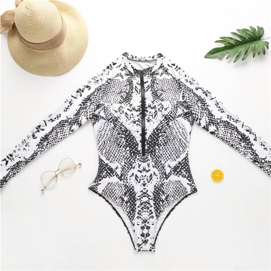 Sexy-Hollow-Out-Long-Sleeves-Zipper-Surfing-Monokini-snakeskin