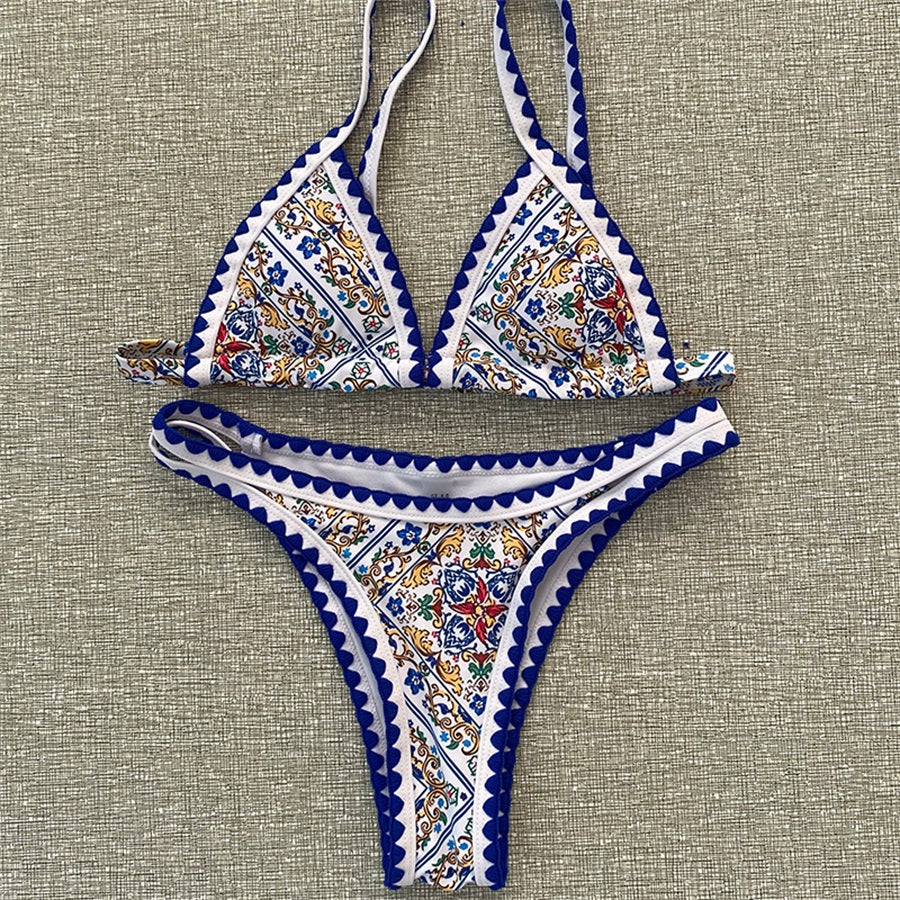 Sexy-Retro-Pattern-Print-Bikini-Tummy-Control-Microkini