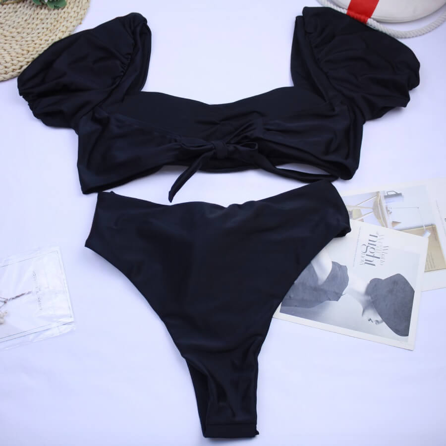 Shakespeare-Retro-Style-Puffy-Sleeves-Two-Piece-Swimsuit