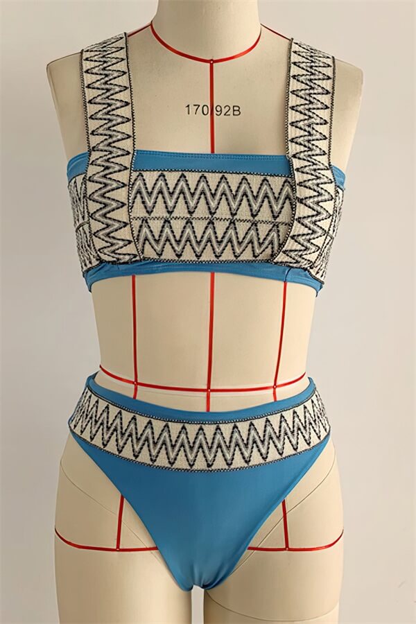 Wave-Pattern-Print-Stitching-Collection-Two-Piece-Sets